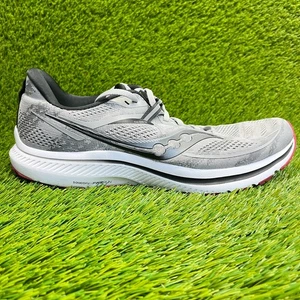Scarpe da corsa sportive Saucony Omni 21 uomo taglia 10,5 grigio nero bianco sneakers - Foto 1 di 11