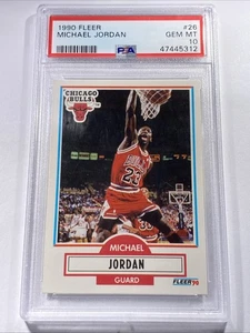 Baloncesto Fleer 1990 Michael Jordan #26 PSA 10 GEMA como nuevo - Imagen 1 de 2