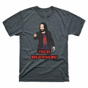 Breathtaking! Tee Cotton Short Men Top Shirts Meme Sleeve You're Funny Keanu - Picture 1 of 3