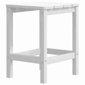 Outdoor Adirondack Table Garden Patio Pool Wooden Side Coffee Stool Bench White - Picture 1 of 6
