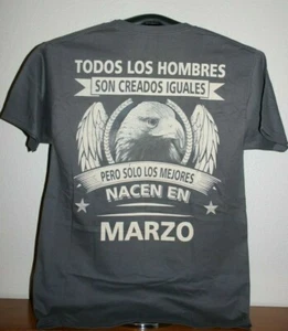 ALLE MÄNNER SIND GLEICH GESCHAFFEN...GEBOREN IM MARSCH T-Shirt Medium, grau - Bild 1 von 4
