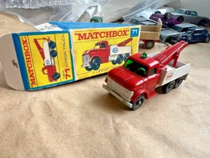 VINTAGE Matchbox 71 FORD Heavy Wreck Tow Truck ESSO F BOX - Picture 1 of 3