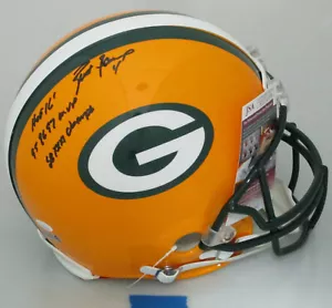 Packers BRETT FAVRE Signed Full Size Authentic Helmet AUTO w/ 3 Scripts - JSA - Picture 1 of 1