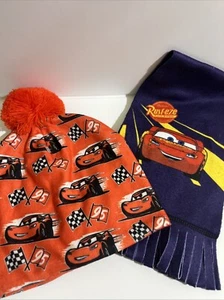 berretto e sciarpa rosso saetta mcqueen cars cappello 4/5 Anni  morbido - Imagen 1 de 4