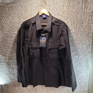 Propper Men's BDU Tactical Coat Shirt Long Sleeve Black Large Regular NWT - Picture 1 of 7