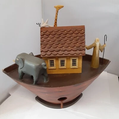Noahs Ark Large Birdhouse Multicolor 14 X 12 X 8 Preowned - Image 1 of 4