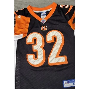 Reebok Youth M NFL Equipment On Field Bengals R Johnson 32 Jersey Black Orange - Imagen 1 de 12