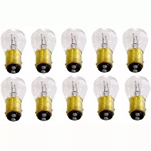 #1157 Stock Tail Light Rear Brake Stop Turn Signal Lamps Bulbs Box Of 10 12V - Foto 1 di 6