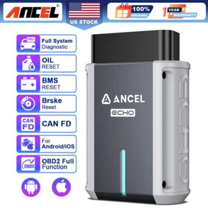 ANCEL ECHO Bluetooth OBD2 Scanner - All System Wireless Car Diagnostic Resets - Picture 1 of 12