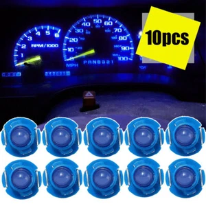 10x Blue T4.7 Car Dashboard Bulbs Dash Climate Control Instrument Base LED Light - Picture 1 of 12