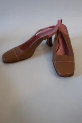 Tacones Max Mara de cuero marrón para mujer 37,5 EE. UU./7,5 Foto 1 de 4