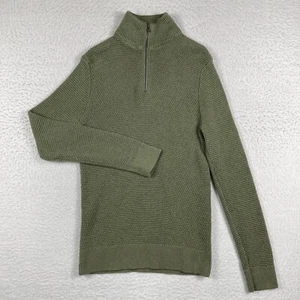 Suéter J Crew Para Hombres Medio Verde 1/4 Cremallera Pullover Gorp Cabin Maestro Papá Oficina - Imagen 1 de 14