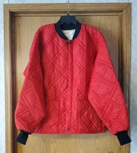 Grandpa's SafTBak Red Quilted Hunting Jacket MADE IN USA C5 - Picture 1 of 10