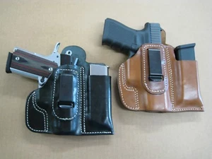 Azula Leather IWB Combo Holster / Mag Pouch CCW For..Choose Gun & Color - 2 - Picture 1 of 6