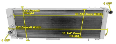 Jeep Comanche 1986 1987 1988 1989 1990 2 filas campeón radiador DR  Foto 1 de 4