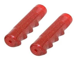 SPARKLE Red Bicycle Handlebar Glitter Vintage Lowrider Cruiser Bike Grips. - Picture 1 of 1