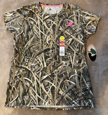 New Ladies MOSSY OAK Shadow Grass Blades Shirt Womens Large Camo Hunting Top