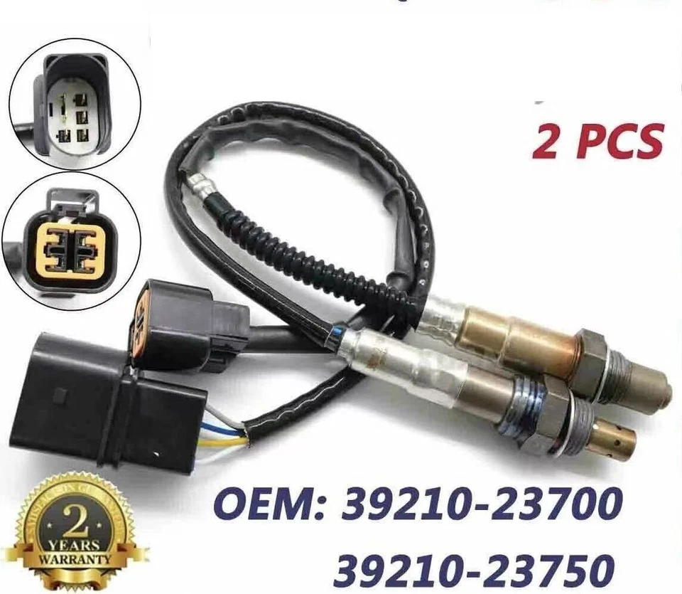 Sensor de oxígeno 2 piezas para Hyundai Elantra Kia Spectra 2003-2009 2,0 L arriba+aguas abajo Foto 1 de 4