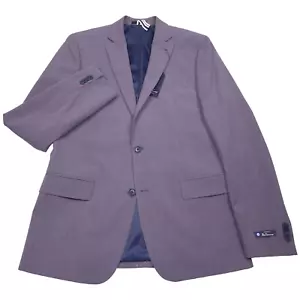 Ben Sherman Purple Mini Houndstooth Skinny Fit Sport Coat Jacket Mens Size 42L - Picture 1 of 12