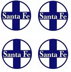 Santa Fe Model Railroad O/HO Gauge Train 4 Vinyl 3/4" Round Logos on 1 sticker - Picture 1 of 2