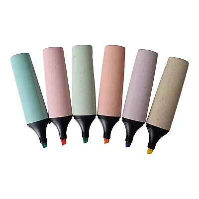 Textmarker Pastellfarbene Leuchtmarker aus Weizenstroh 6 stück 6 Farben 1-5mm - Bild 1 von 4
