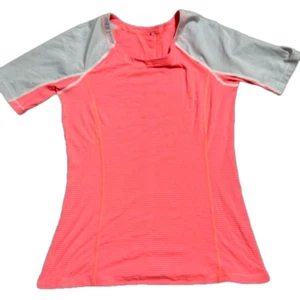 Camiseta Lululemon Run Turn It Up Manga Corta Vagón Rayas Pop Naranja Talla S - Imagen 1 de 8