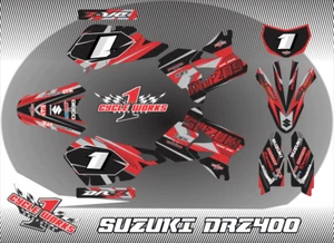 Suzuki DRZ400SM Drz400s drz400 Supermoto DRZ SEMI CUSTOM GRAPHICS KIT Zeta5 - Picture 1 of 1