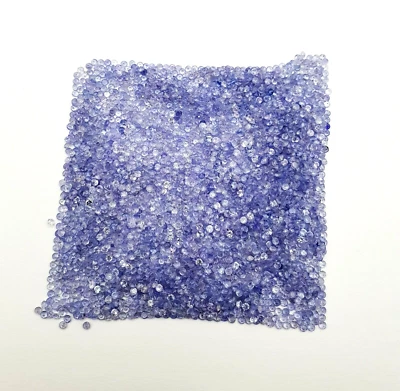 Natural Tanzanite Round Cut Loose Gemstone Lot 100 Pcs 1.50 MM - Image 1 of 4