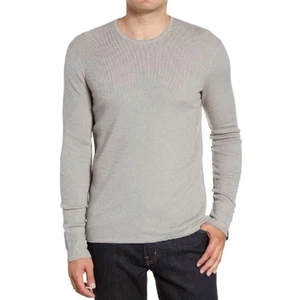 Rag & Bone Davis Linen Wool Stretchy Cozy Slim Fit Crewneck Sweater Gray Mens XL - Picture 1 of 11