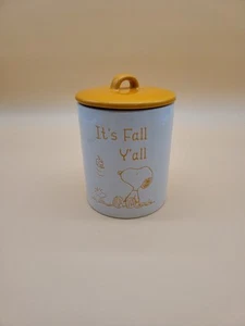 Peanuts New 2020 Gibson Snoopy It's Fall Y'all Ceramic Canister 5.5" - Picture 1 of 8