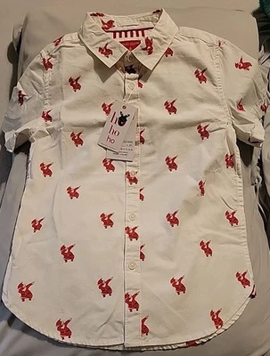 Camisa de Papá Noel Denim & Flower Ricky Singh con botones talla 7 para niños nueva con etiquetas Foto 1 de 4