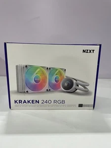 NZXT Kraken 240 RGB AIO Liquid Cooler 240mm Custom LCD Display White - Zdjęcie 1 z 2