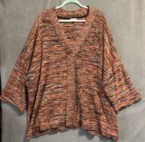 J. Jill Pure Jill Campari Pullover Space Dyed melierter Strick Übergröße 3X mehrfarbig - Bild 1 von 12