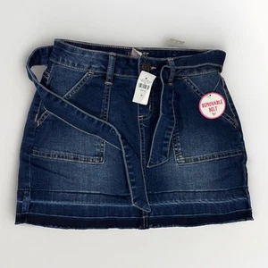 Justice Girl's Belted Denim Skirt with Built In Shorts - NEW NWT -  - Picture 1 of 20