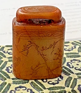 Vintage - Sigillo trituratore pietra ollare cinese vuoto - Foto 1 di 7