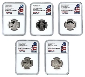 2010 S Clad Quarter 5 Coin Set NGC PF70 Ultra Cameo - Made In USA Holder - Picture 1 of 2