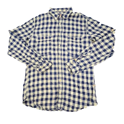 Hugo Boss Shirt Mens LARGE blue long sleeve BOSS ORANGE flannel check size L - Image 1 of 4