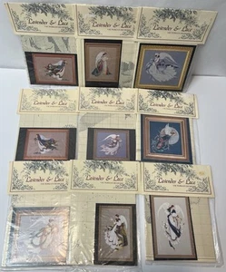 Lot of 9 NEW Lavender & Lace ANGEL Cross Stitch Patterns SEALED Free Shipping - Picture 1 of 20
