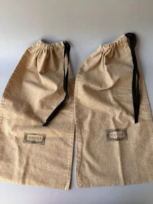 Bolsas antipolvo Gucci - PAR bolsas de viaje de almacenamiento con cordón - 7” x 15,5” Foto 1 de 4