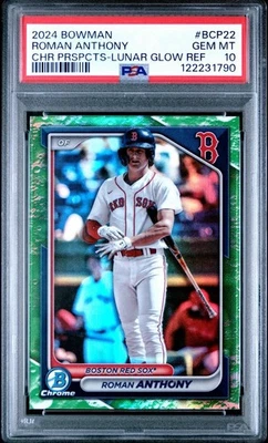 2024 Bowman Roman Anthony Lunar Glow Refractor #BCP22 PSA 10 - Image 1 of 2