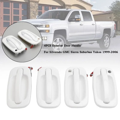 4PCS Exterior Door Handle For Silverado GMC Sierra Suburban Yukon 1999-2006  USA Foto 1 de 4