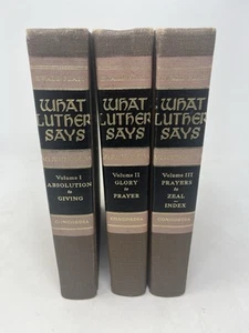 What Luther Says an Anthology by Ewald M. Plass 3 Volume Set Complete 1972 - Picture 1 of 5