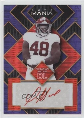 2022 Wild Card Mania Square Purple Pulsar /8 Phidarian Mathis Rookie Auto RC - Image 1 of 2