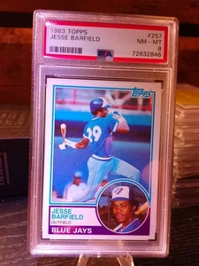 1983 Topps #257 Jesse Barfield Blue Jays Pop 2 PSA 8 - Bild 1 von 2