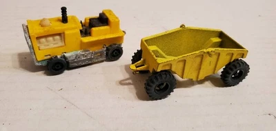 Bulldozer y volquete vintage Mattel Earthshakers Ground Hog 1970 como se muestra Foto 1 de 3