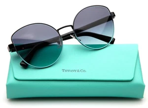 NEW TIFFANY & Co. TF 3068 6141/9S 2N Black Blue SUNGLASSES 56-18-140mm B54mm - Picture 1 of 10