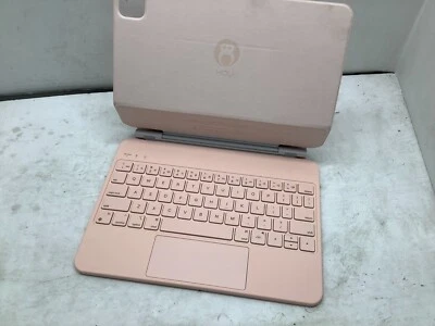 Funda con teclado HOU MF-11 para Apple iPad Pro (11 pulgadas), rosa coral Foto 1 de 4