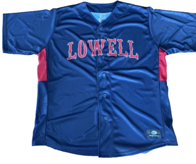 OT SPORTS Lowell Spinners Blue OT button down Jersey size 2XL