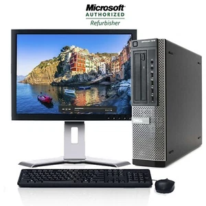 Dell 7010 Desktop Computer Core i5 8GB 500GB HD DVD WIFI 19in LCD Windows 10 PC - Picture 1 of 6
