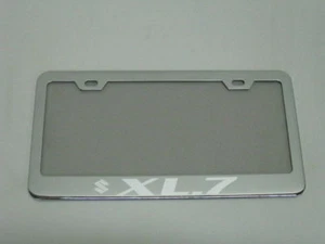 *XL-7* XL7 mirror Stainless Steel license plate frame w/s.caps (SB) - Picture 1 of 1